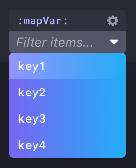 Map variable dropdown